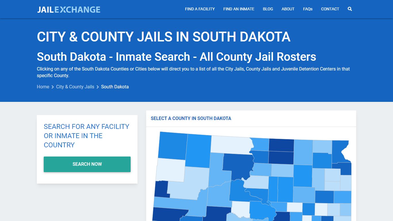 Inmate Search - South Dakota County Jails | Jail Exchange